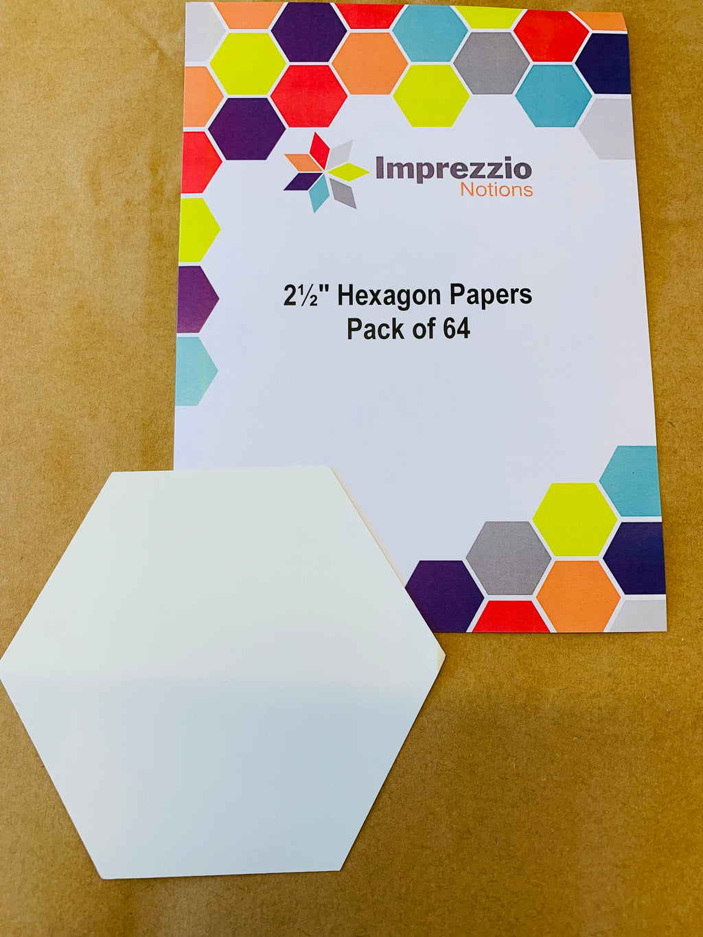 Imprezzio 2 1/2” hexagon papers BULK