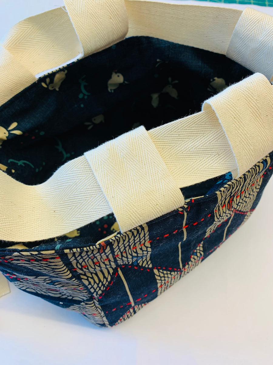 Japanese Drawstring Quilted Rice Bag The Selvedge Society