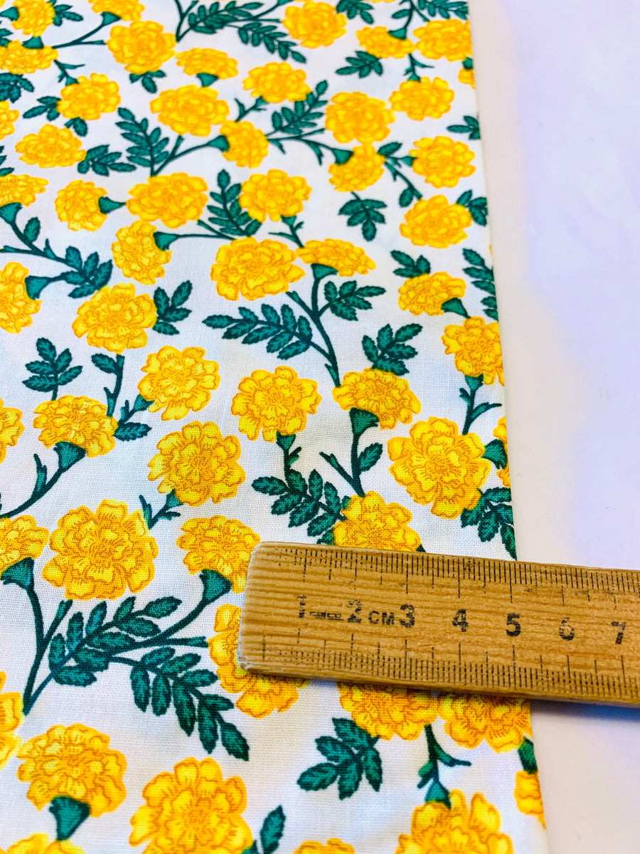 Cotton and Steel/ Rifle Paper Co/ Bramble Dianthus Yellow The