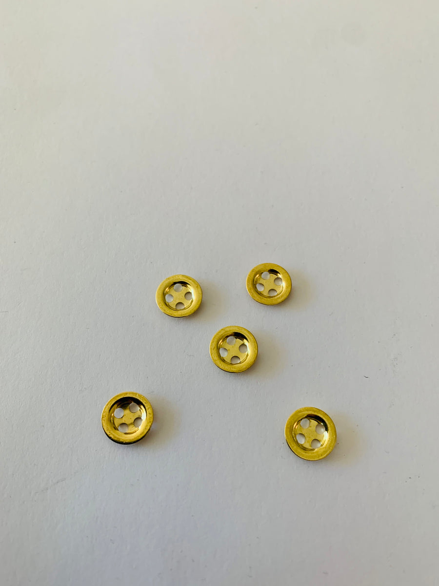 Brass buttons 12mm The Selvedge Society