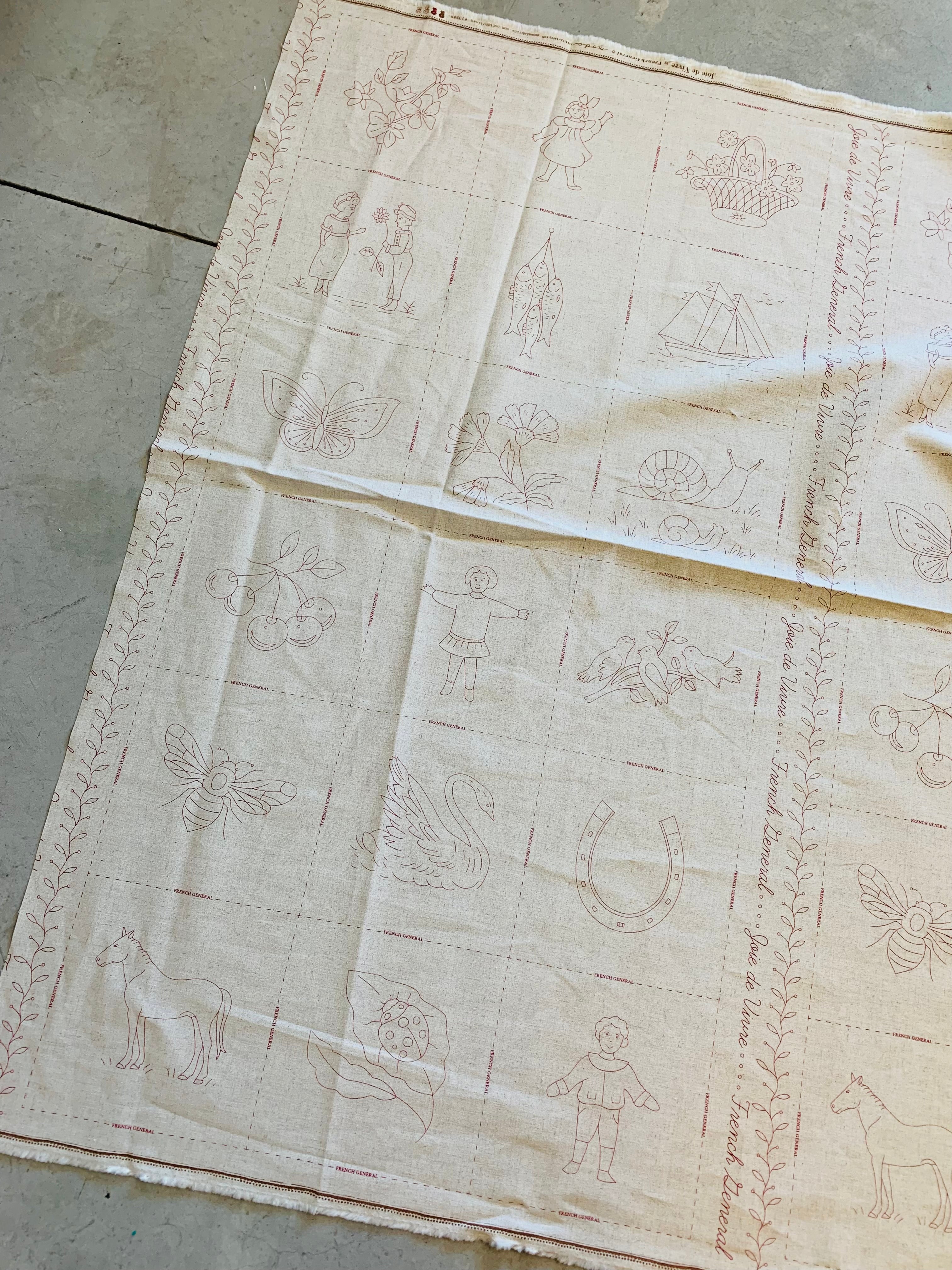 French General/ Joie de Vivre Embroidery Panel