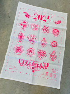 The Happenstore x The Selvedge Society Exclusive/ LOVE 2025 Tea Towel (Pre Order)