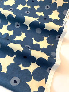 FESTIVAL FLOWER in Blue/ Cotton poplin print