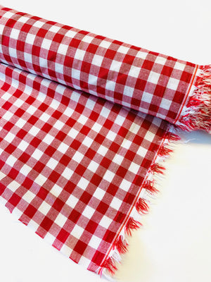 COTTON GINGHAM CHECK 1/4 inch