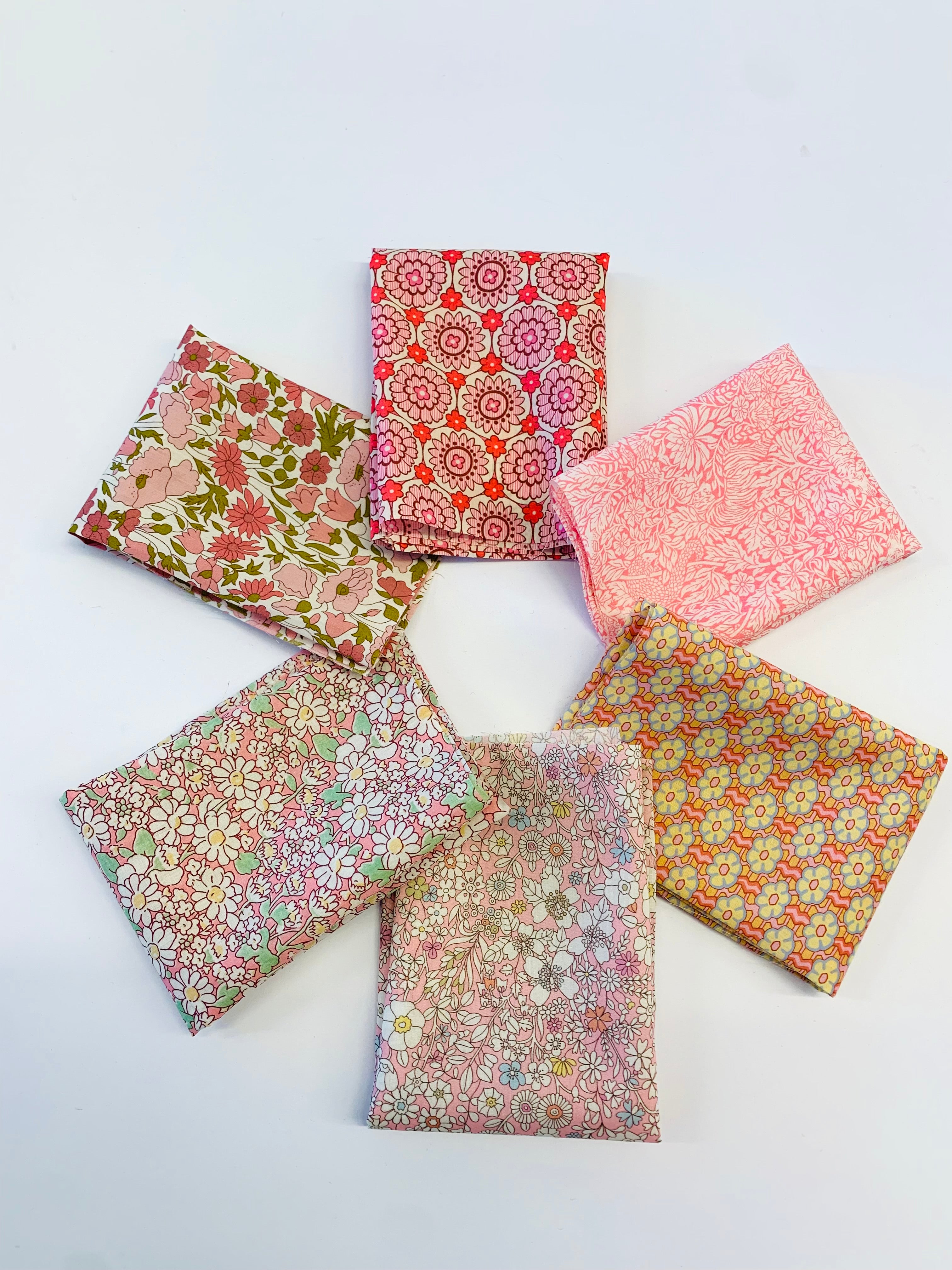 Liberty Tana Lawn/ Pink Blushes Fat 16ths Bundle