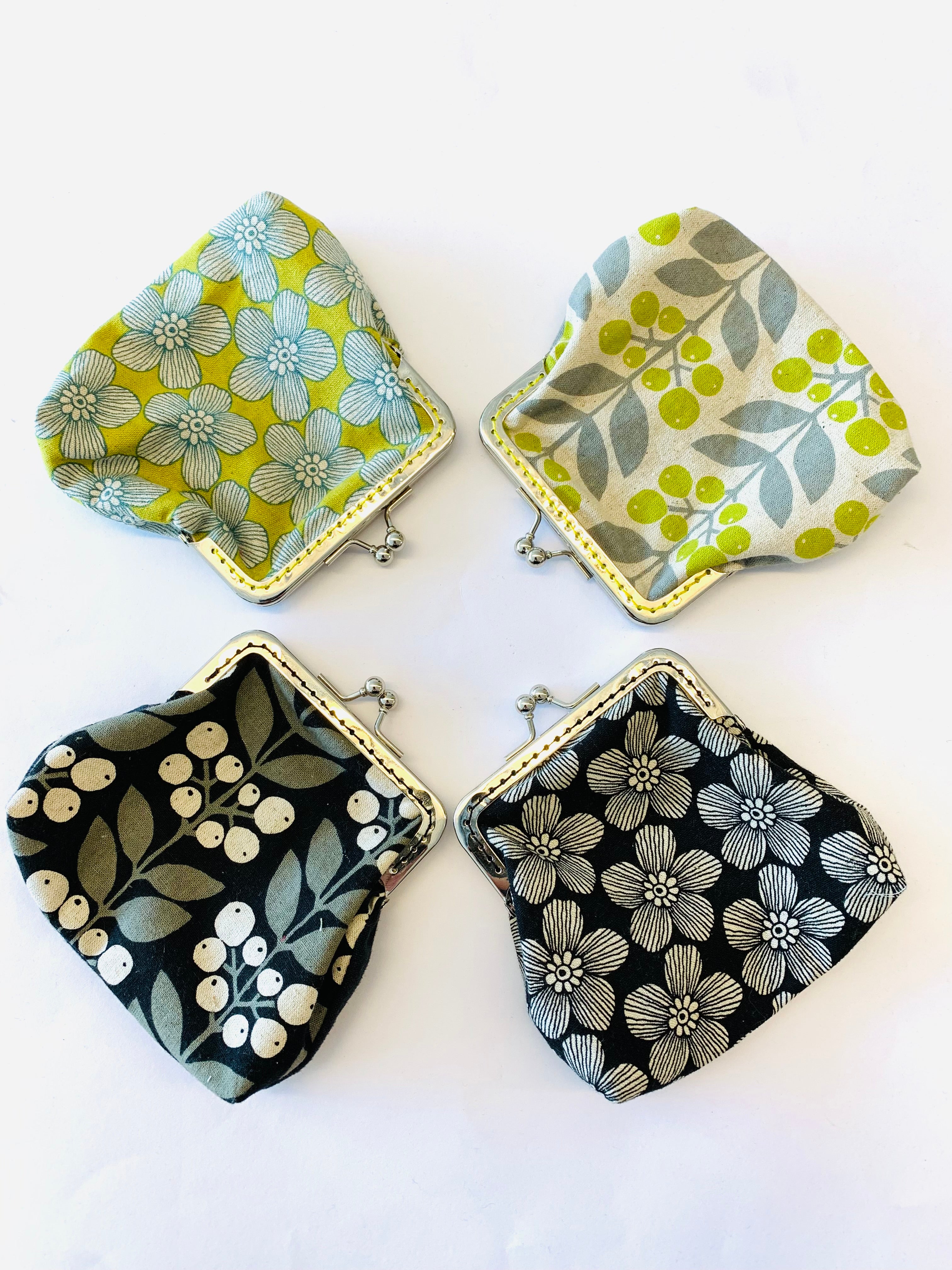 LINEN MIX/ Cotton Clip Purse: Various