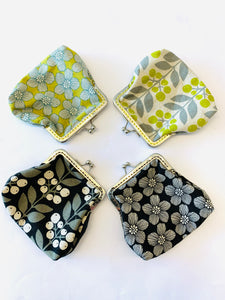 LINEN MIX/ Cotton Clip Purse: Various