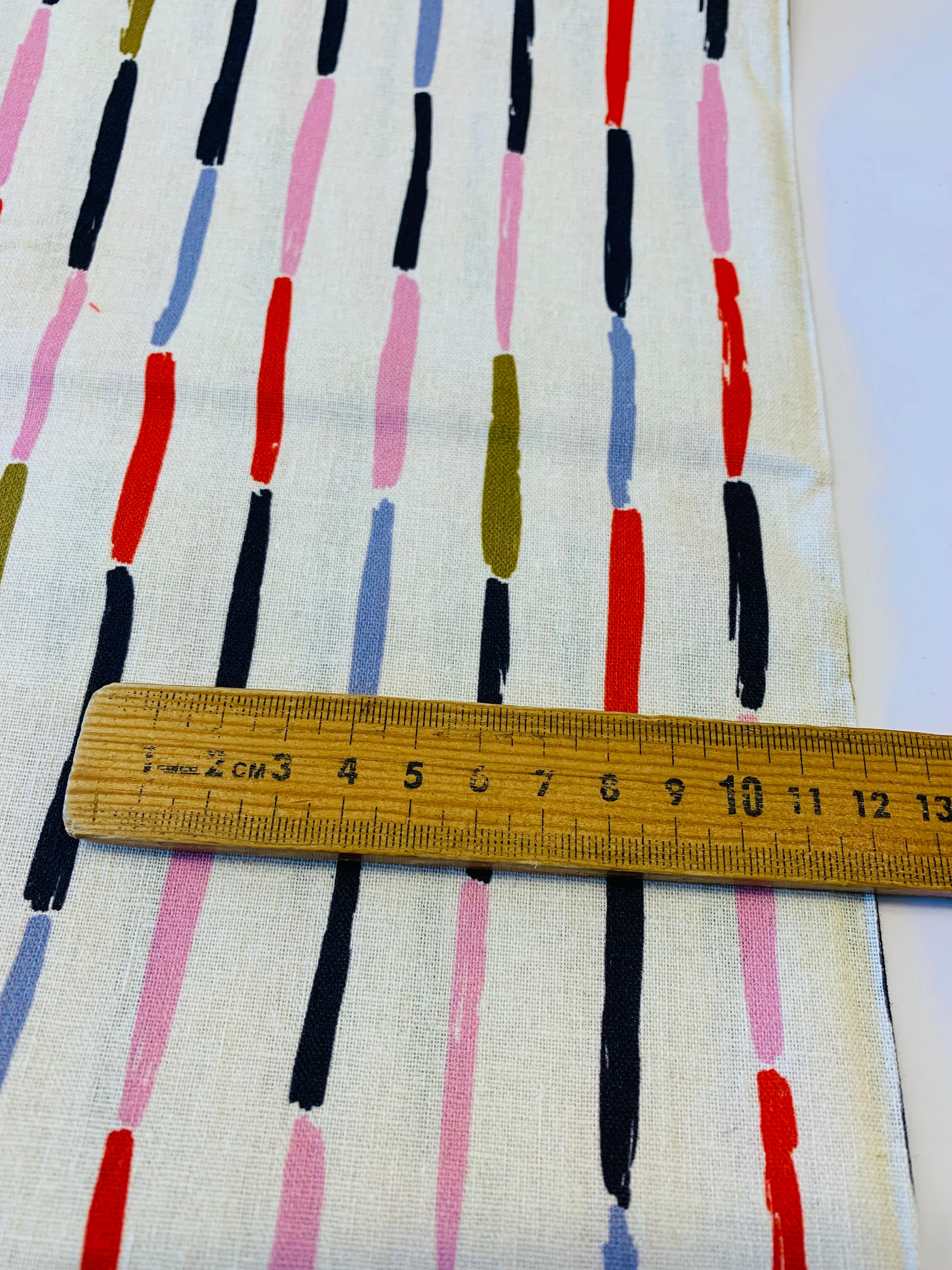 Devonstone/ Collage Straight Lines on Linen Cotton