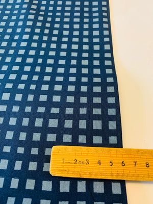 Moda Marigold/ Navy & Steel Blue Check