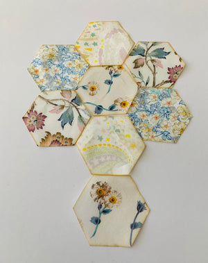 The Selvedge Society EPP Liberty Hexie Pin Cushion Kit Small