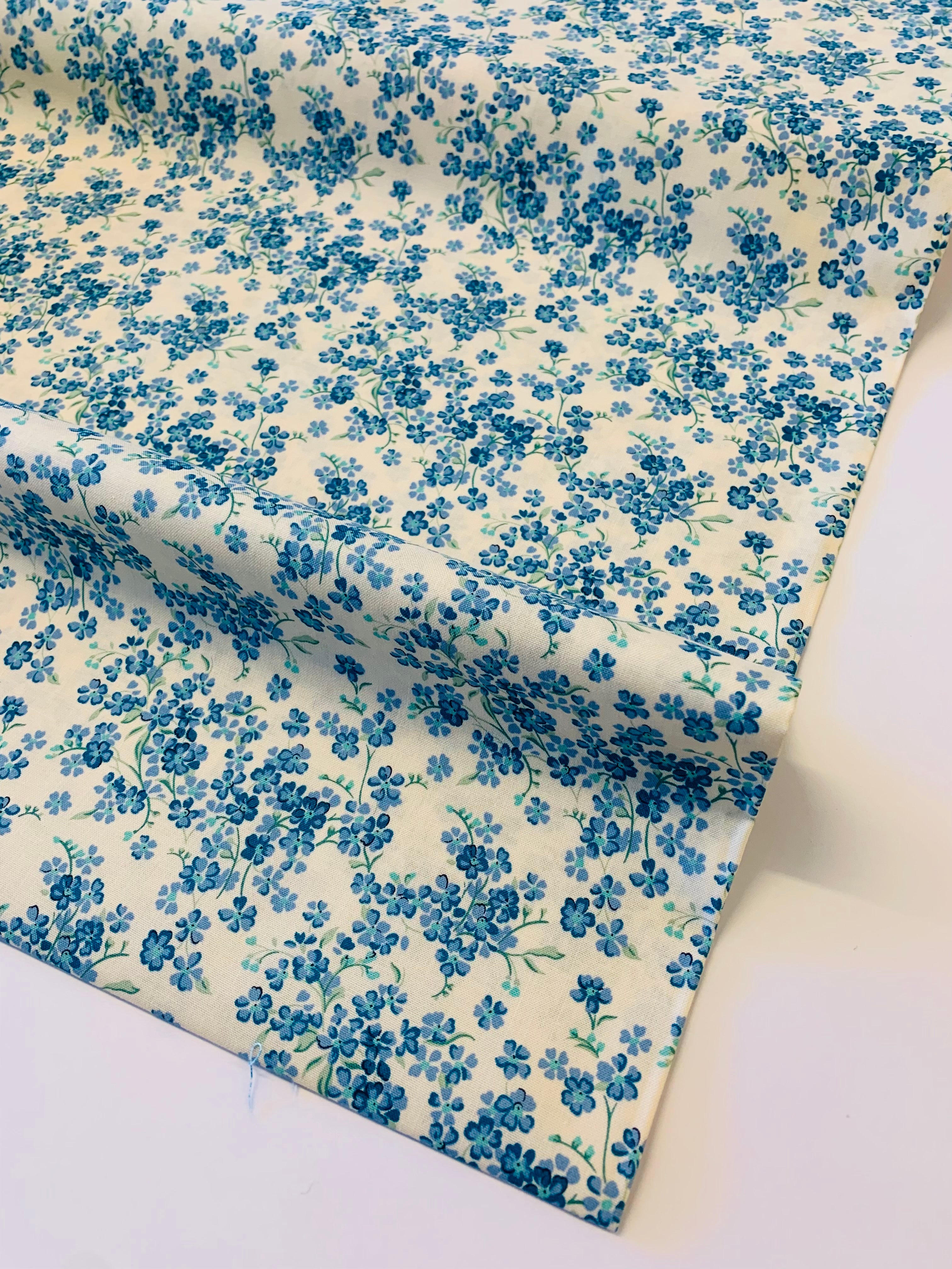 Liberty Lasenby Cotton: Floral Nostalgia/ Forget Me Not
