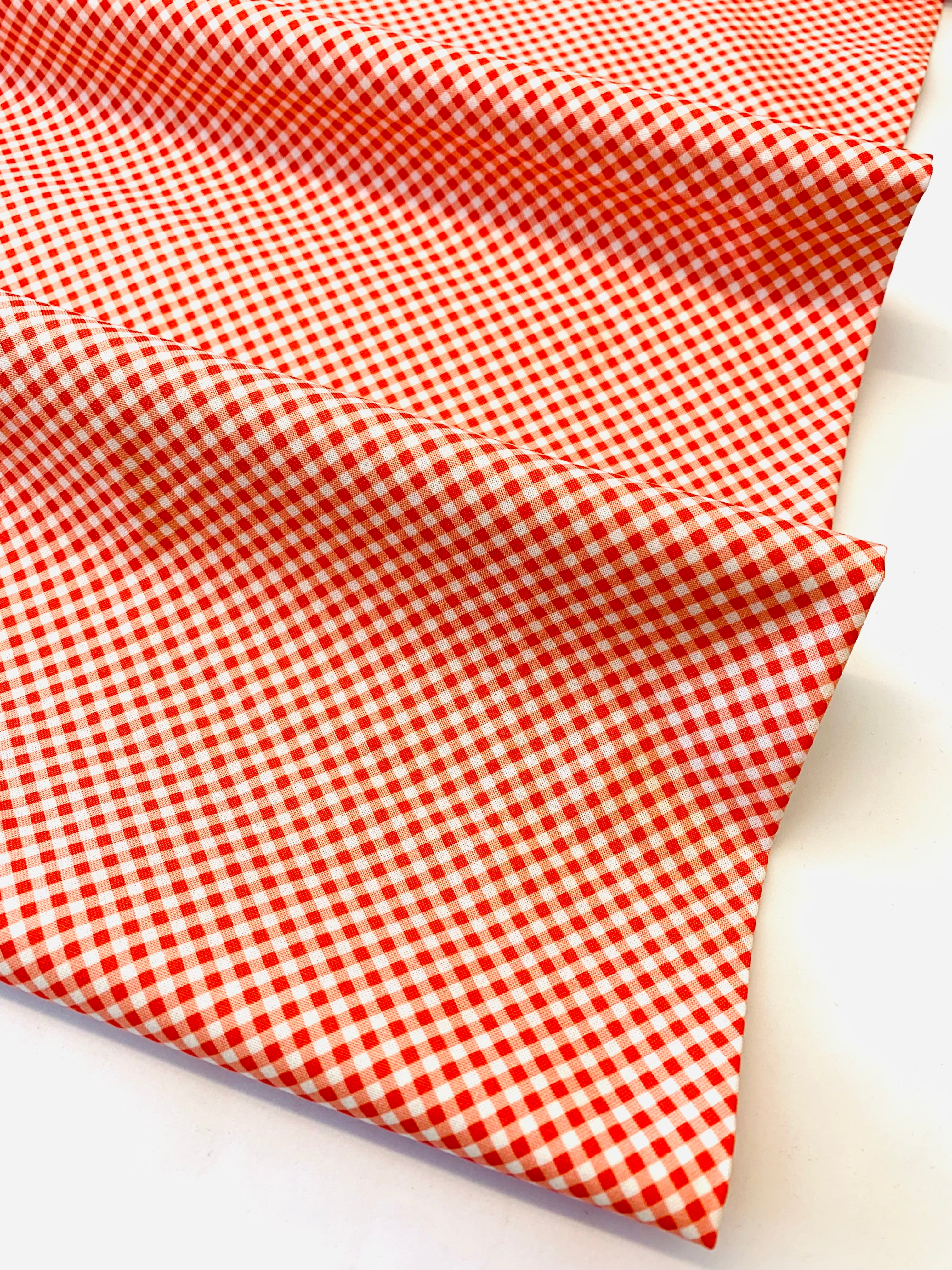 Raspberry Summer/ Coral Check by Moda