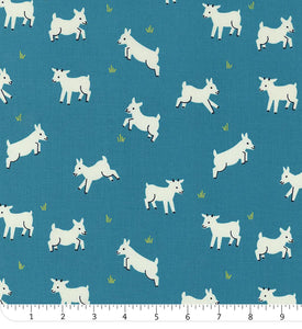 ANIMAL ANIMAL/ Baby Goats in Blue by Ruby Star Society