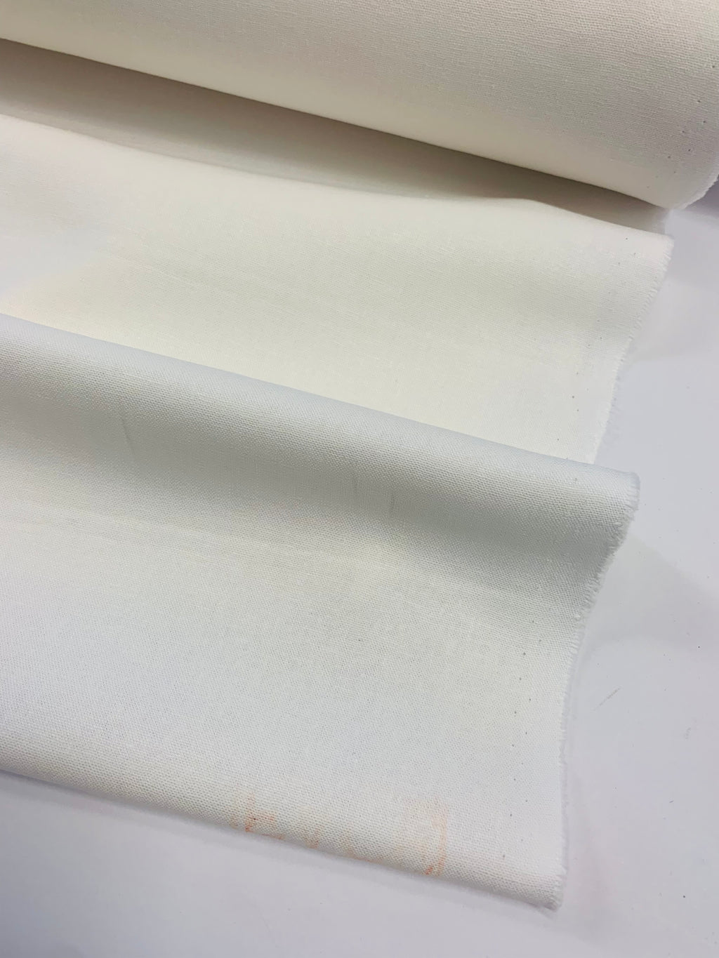 PURITY/ Cotton Linen plain dye in White