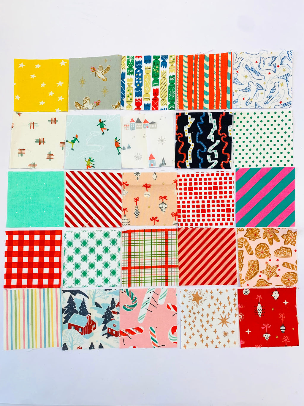 Jolly Christmas 3” Pre Cut Squares Pack/ 25 pcs