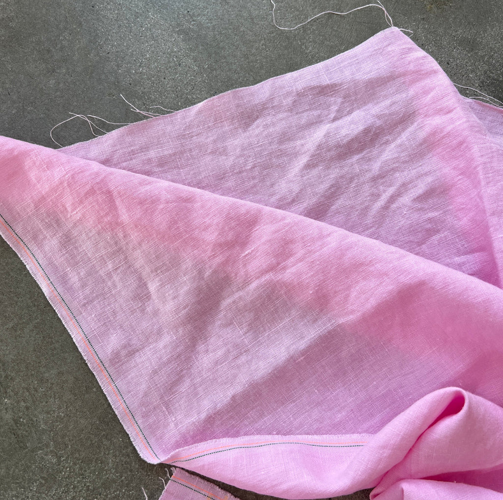 LINUM/ Heavy Weight Antique Wash Linen in Ballet Pink