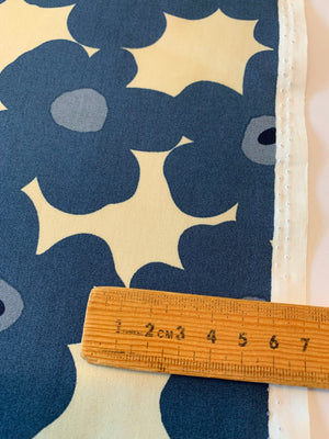 FESTIVAL FLOWER in Blue/ Cotton poplin print