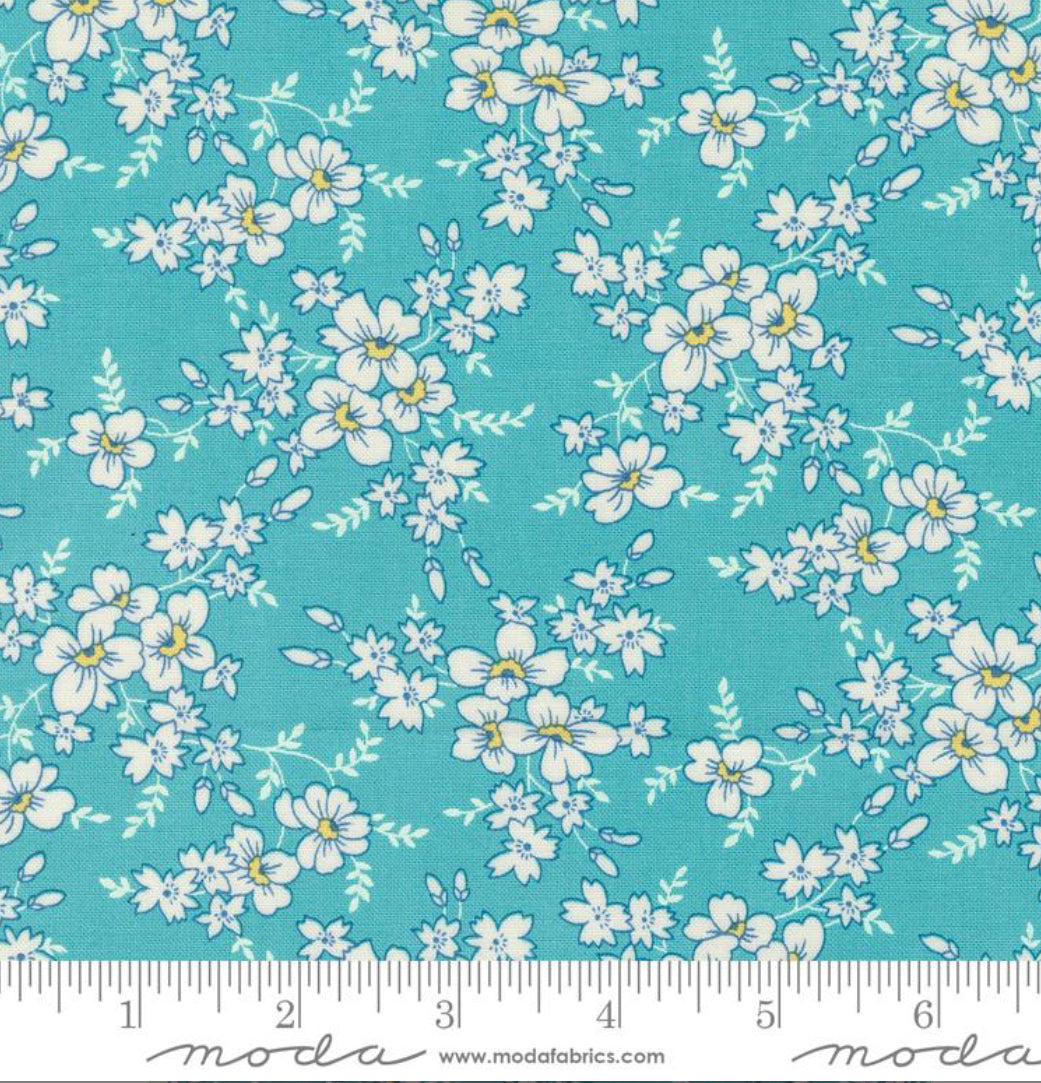Time And Again/ Aqua Floral by Moda