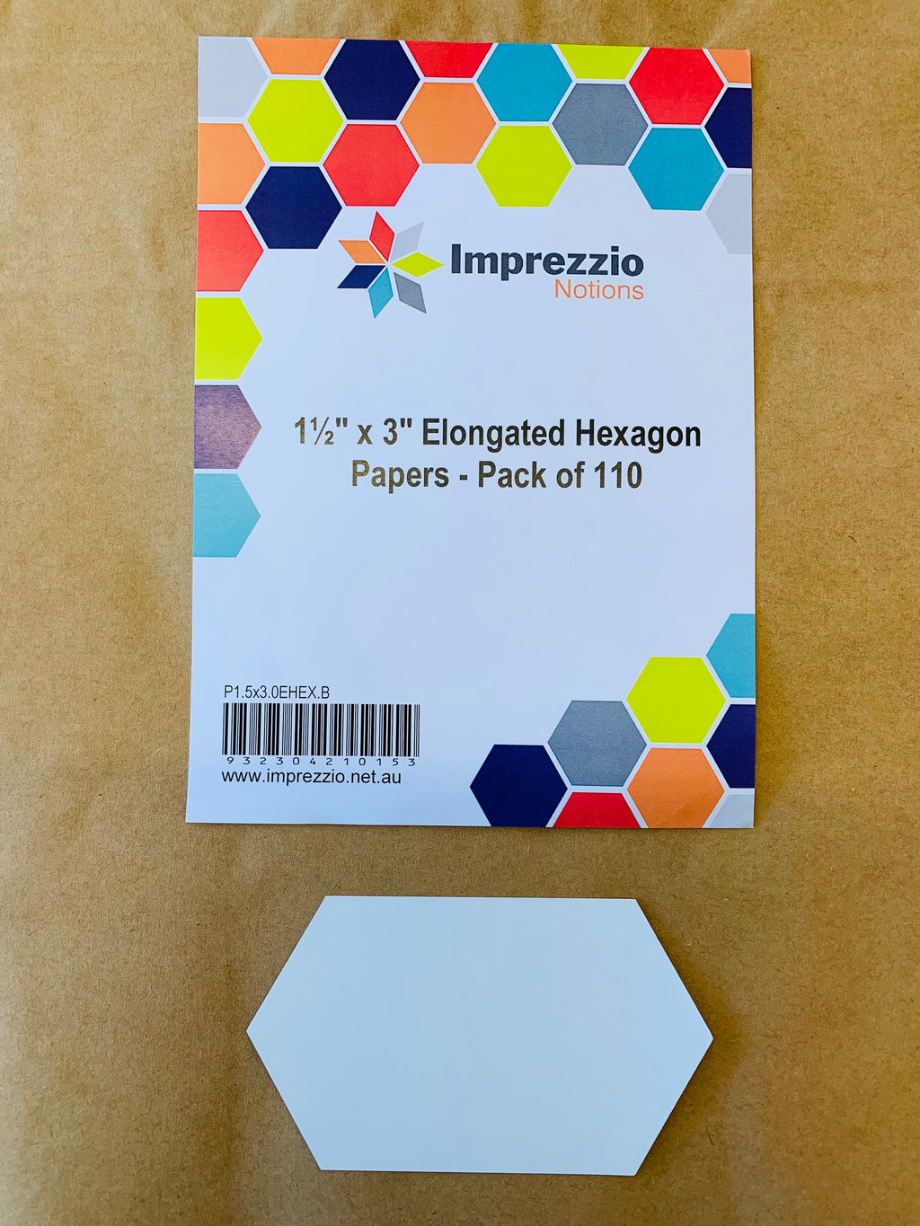 Imprezzio 1 1/2” x 3" Elongated Hexagon Papers BULK PACK