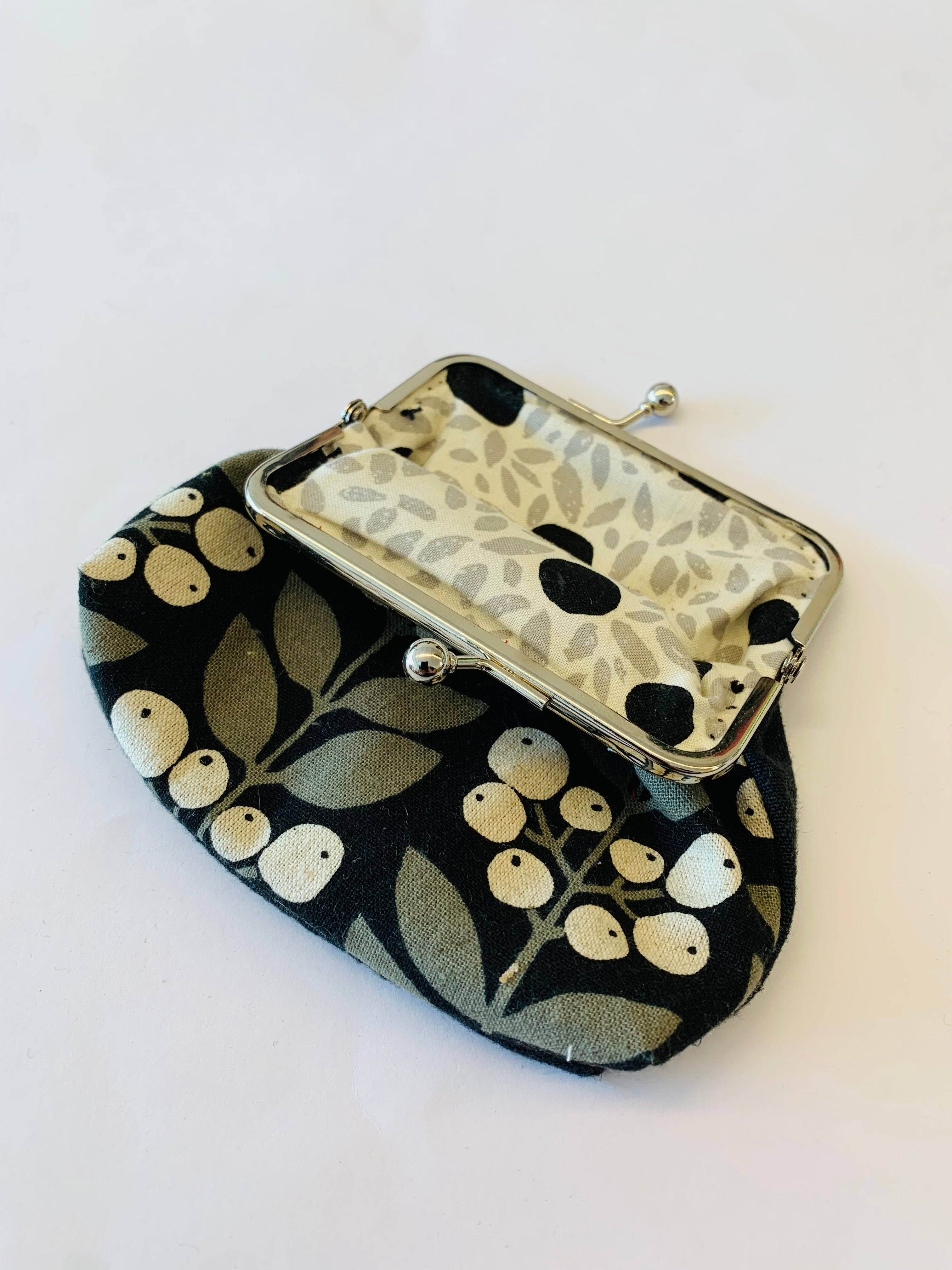 LINEN MIX/ Cotton Clip Purse: Various