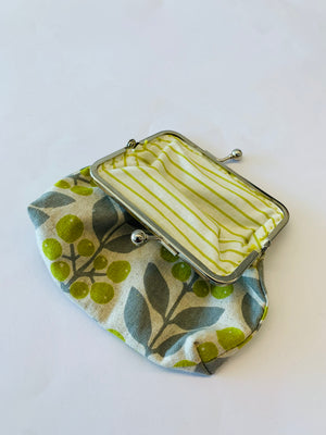LINEN MIX/ Cotton Clip Purse: Various
