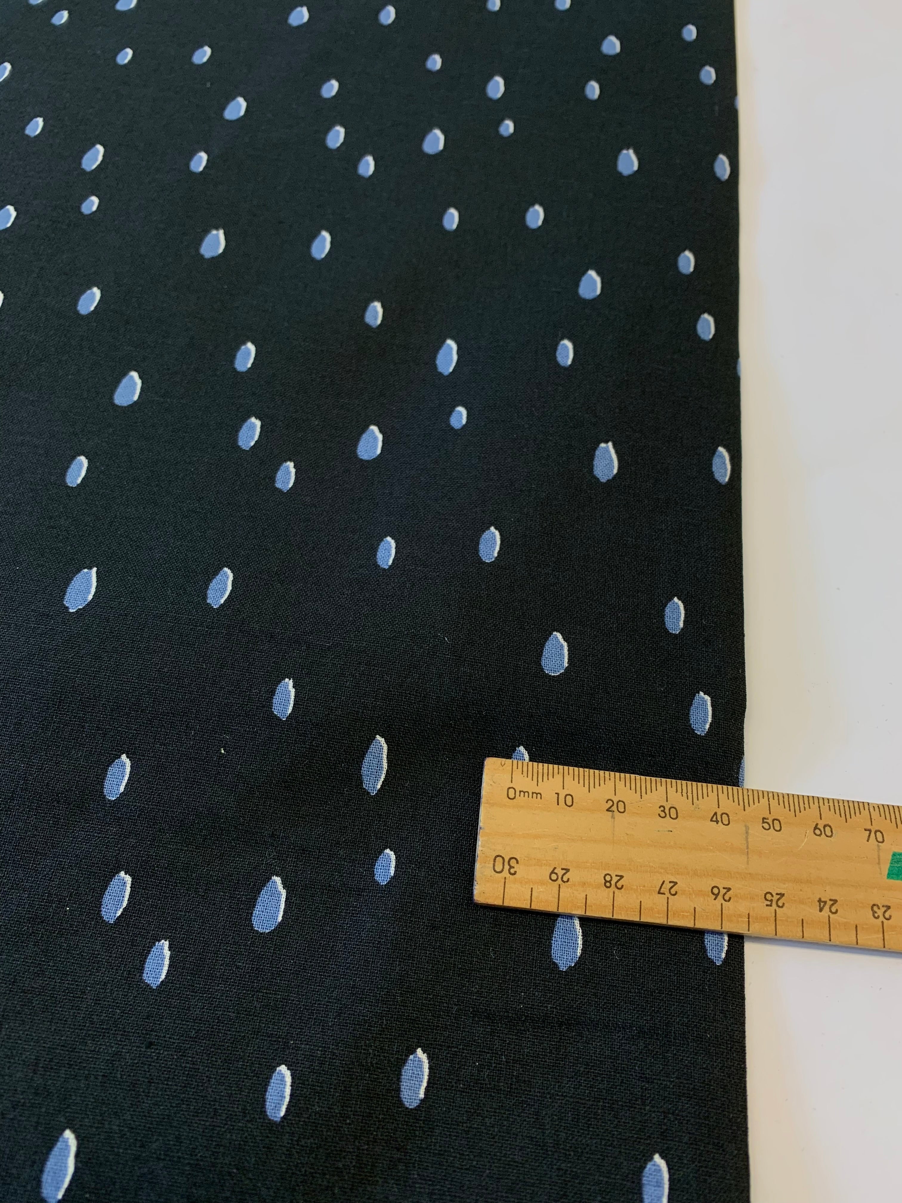 RAINDROPS/ Japanese Cotton Linen