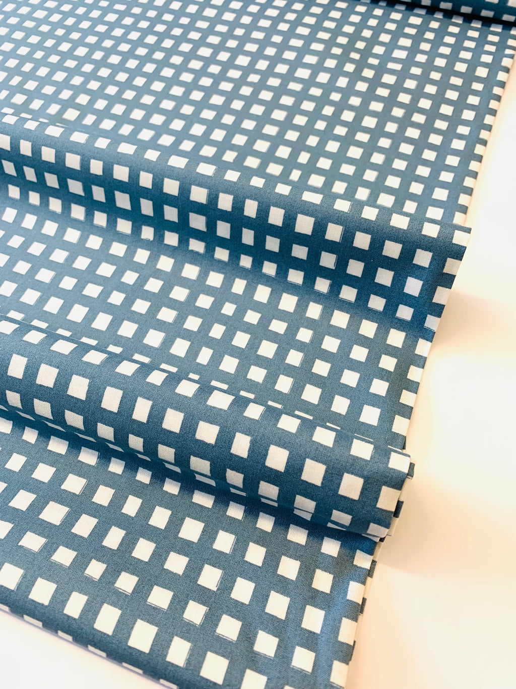Moda Marigold/ Steel Blue & Ivory Check