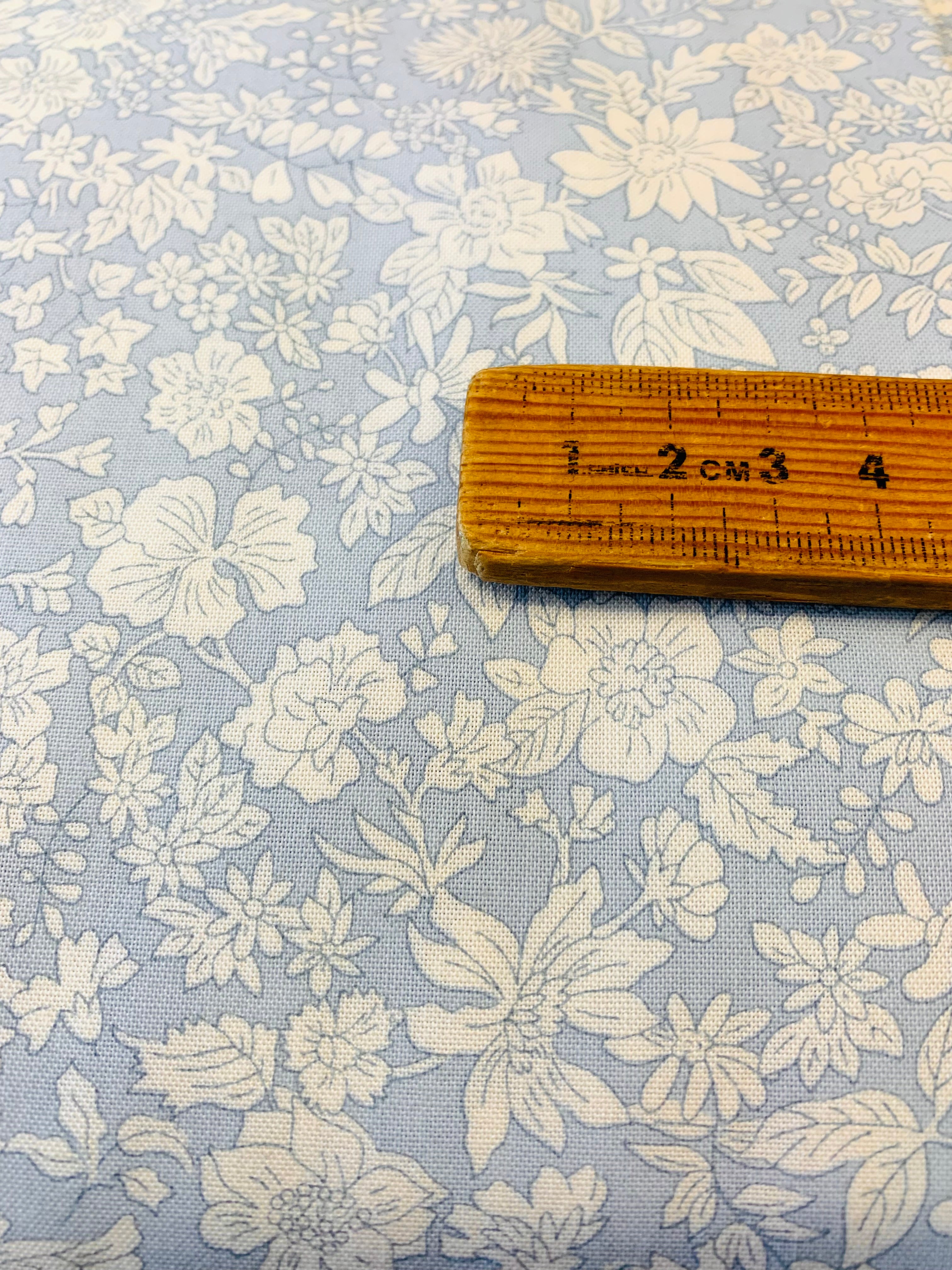 Liberty Lasenby Cotton Wideback/ Emily Blossom in Pale Sky