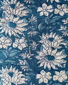 COSMOS/ Block Printed Indian Cotton