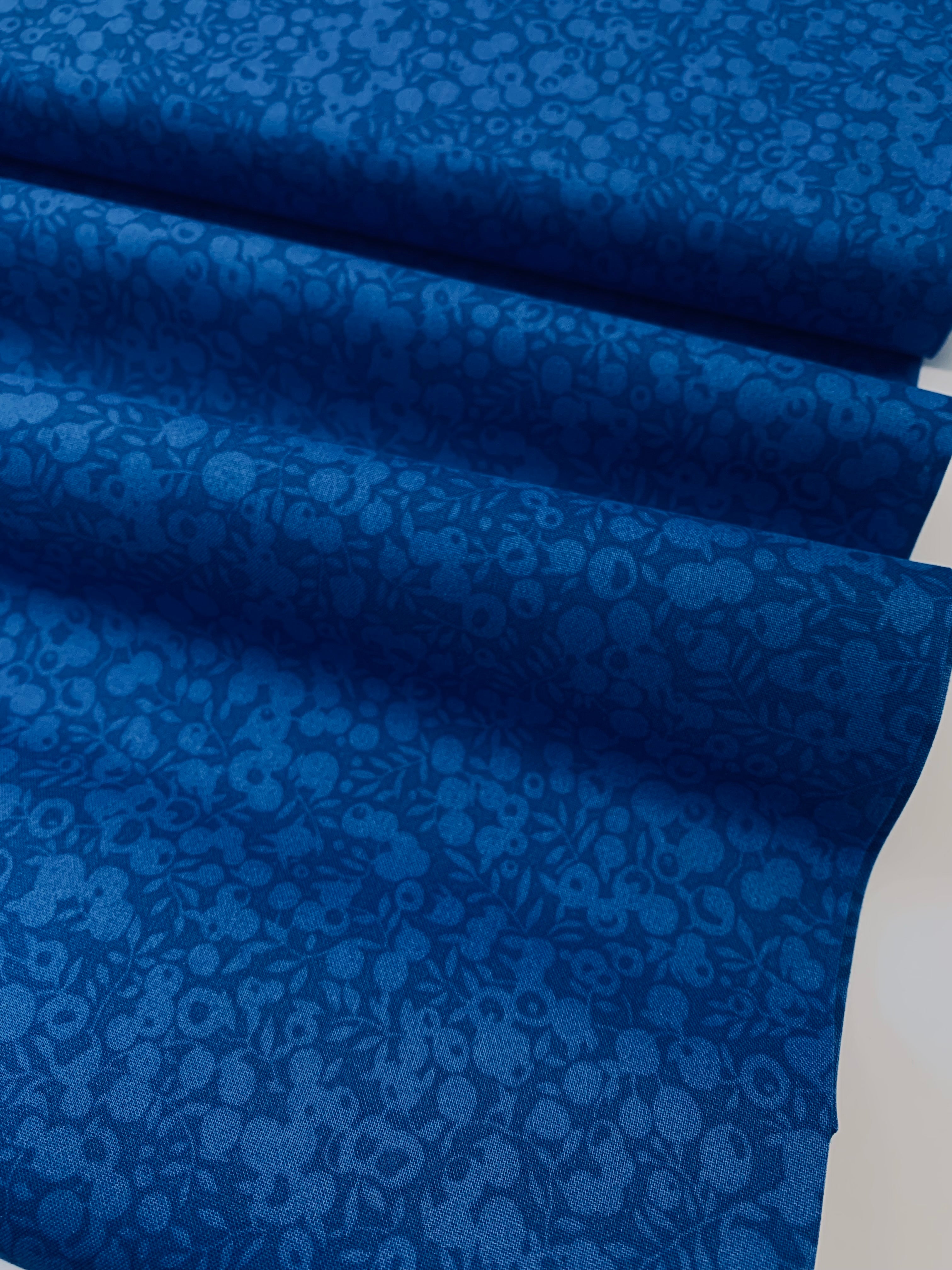 Liberty Lasenby cotton: Wiltshire Shadow/ Royal Blue