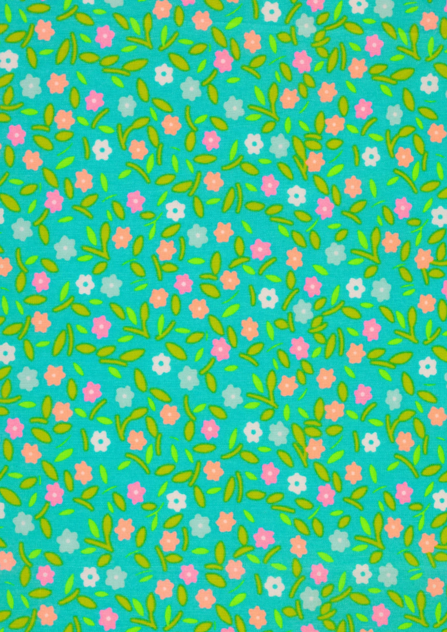 Petit Pan/ Peace and Love Azure Printed Cotton