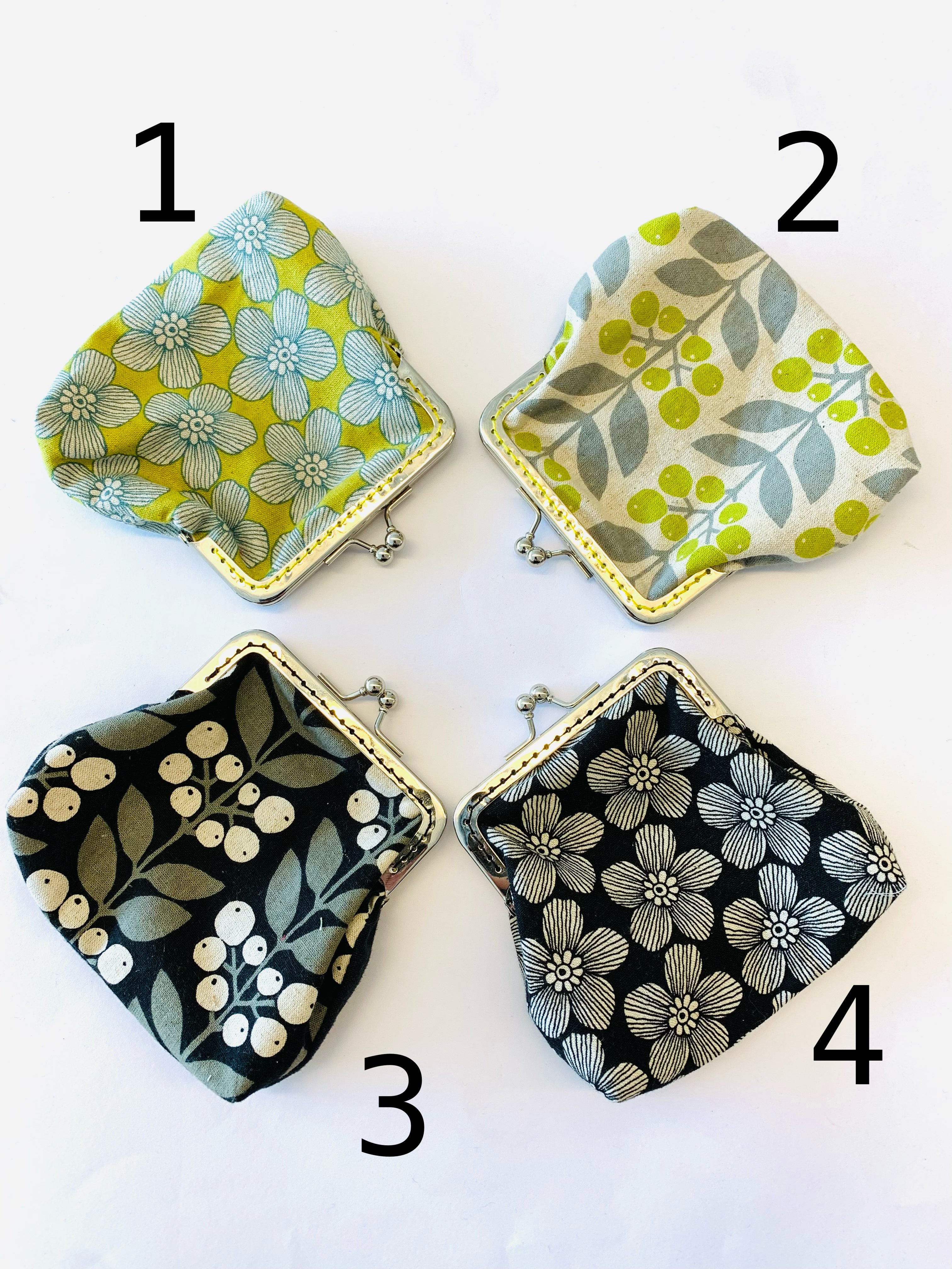 LINEN MIX/ Cotton Clip Purse: Various