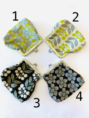 LINEN MIX/ Cotton Clip Purse: Various