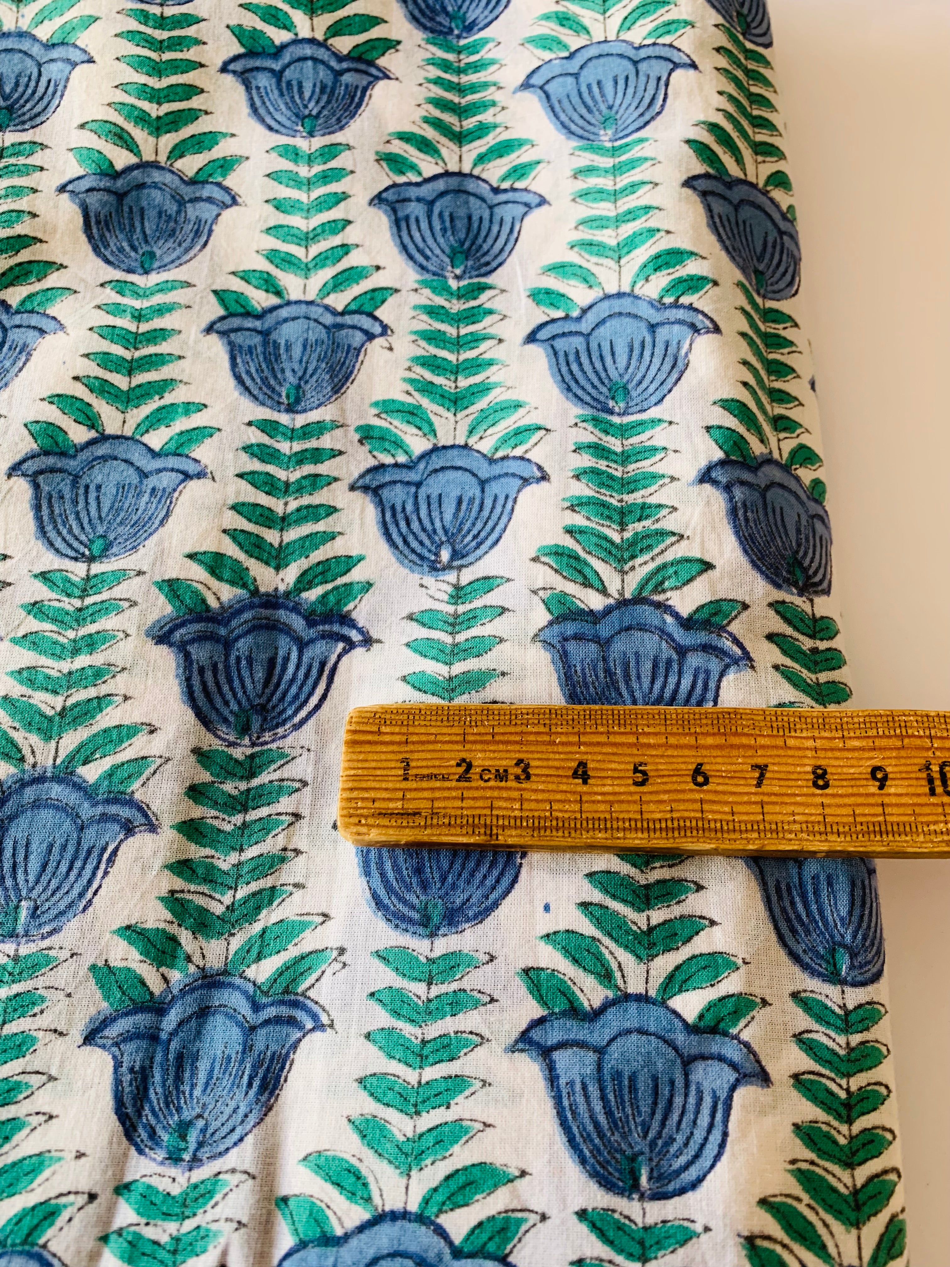 TULIP/ Block Printed Indian Cotton