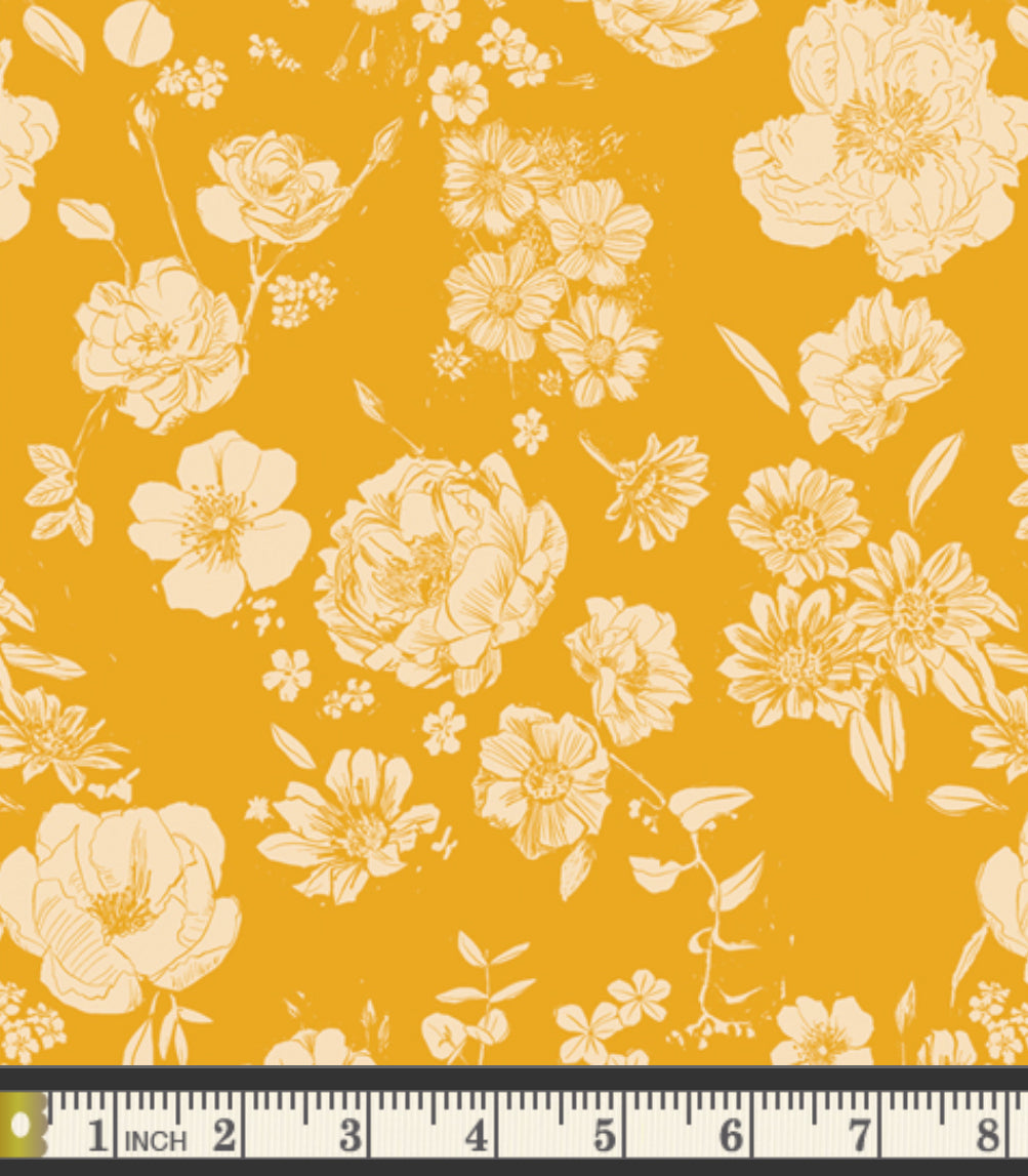 Art Gallery Fabrics/ POTAGER Flowers for Mom Sunshine