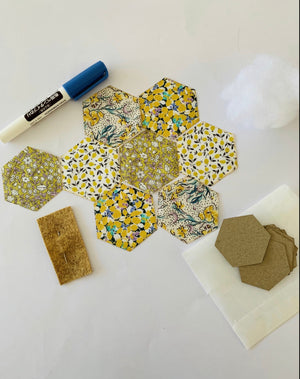 The Selvedge Society EPP Liberty Hexie Pin Cushion Kit Small