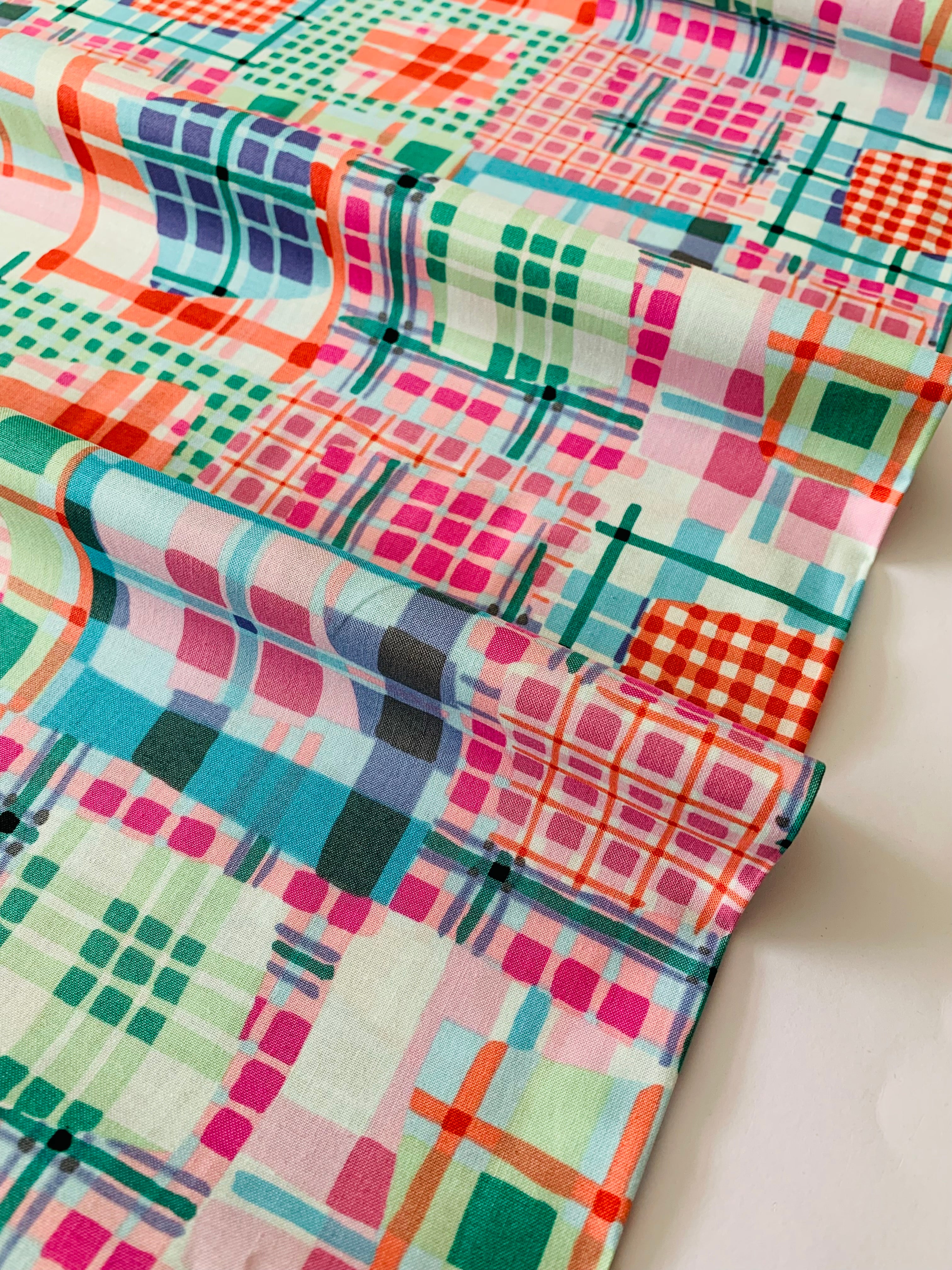 Alexander Henry: Mad For Plaid/ Pastel on cotton