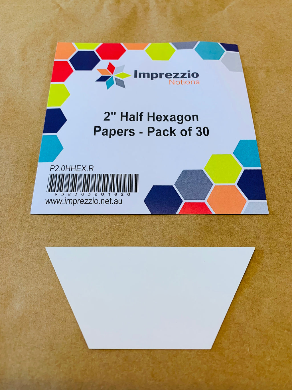 2” Half Hexagon Papers