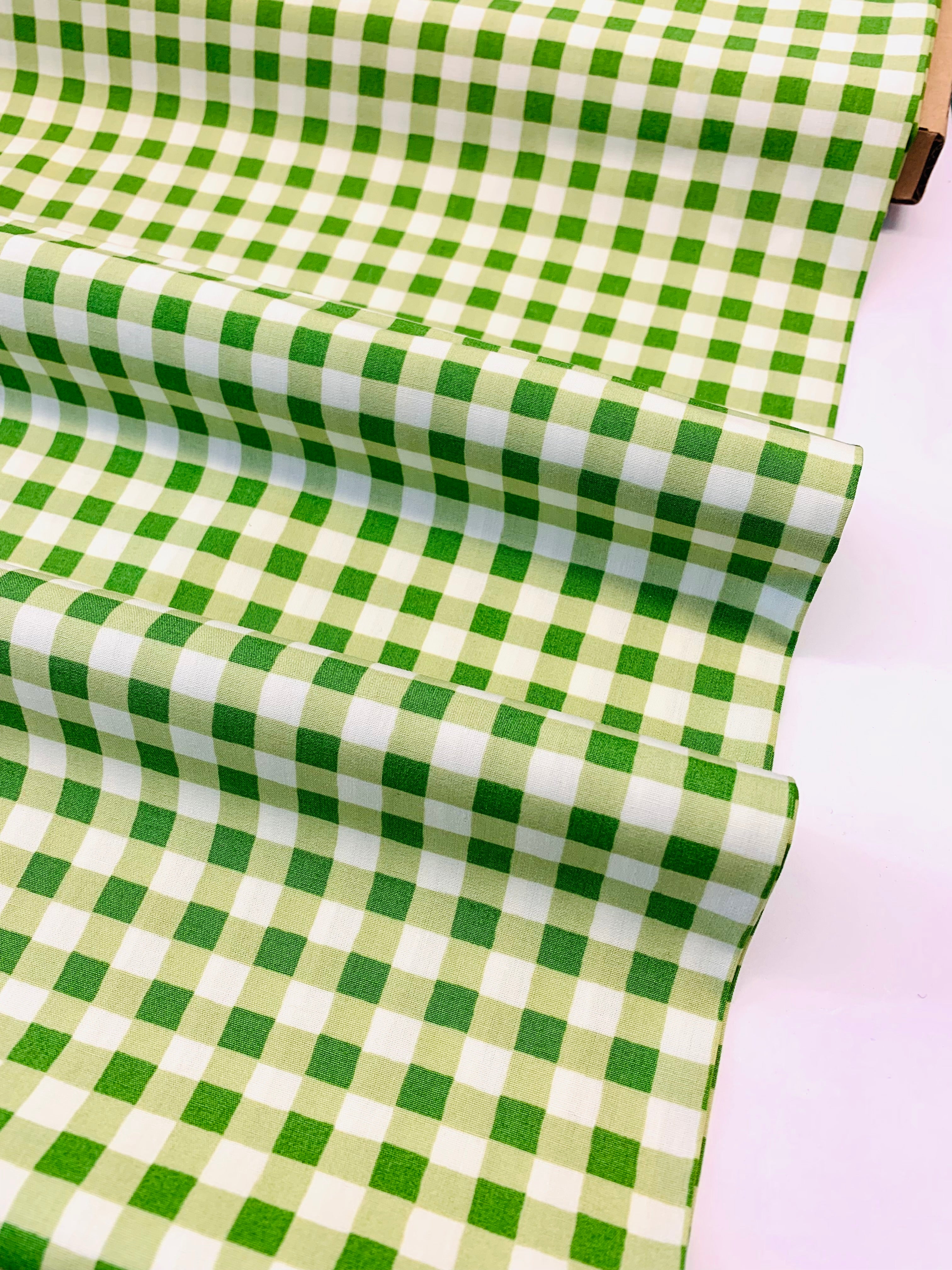 Art Gallery Fabrics/ MARIGOLD Small Plaid Of My Dreams Fern