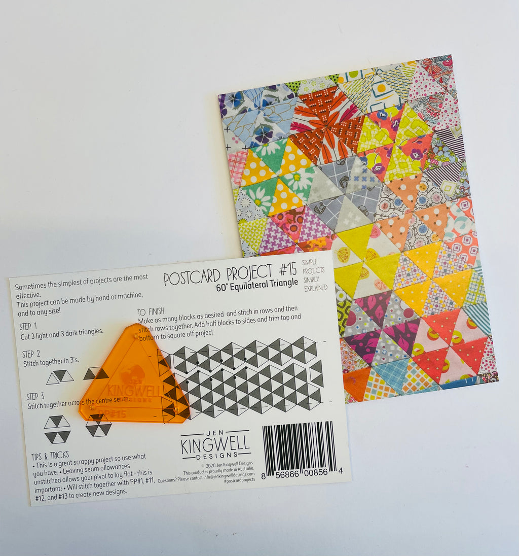 Jen Kingwell Postcard Project #15  60 Degree Equilateral Triangle