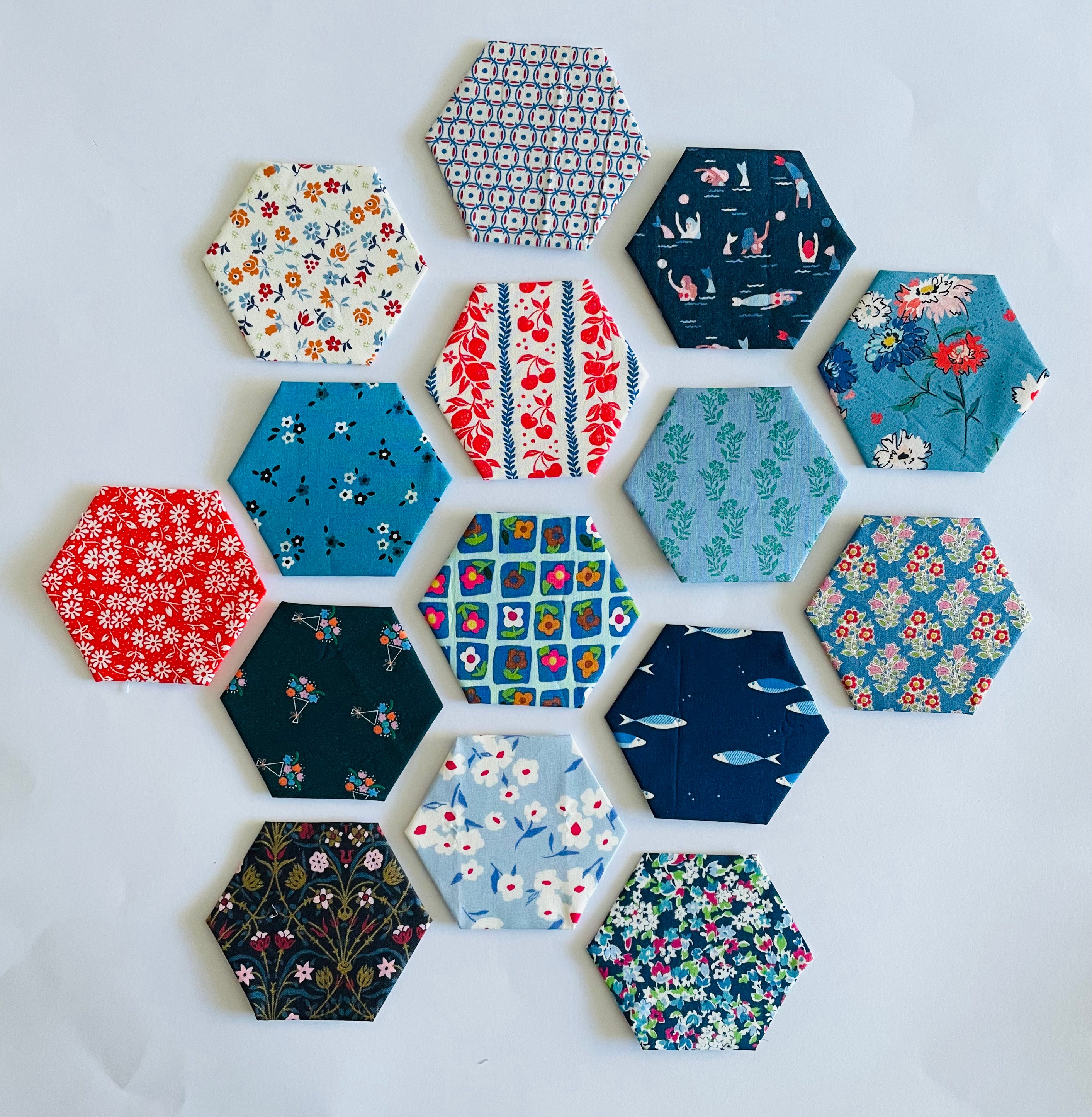Pre Covered 1.5" EPP Hexagons Pack