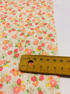 Japanese Cotton Printed Poplin/ Strawberry Shortcake