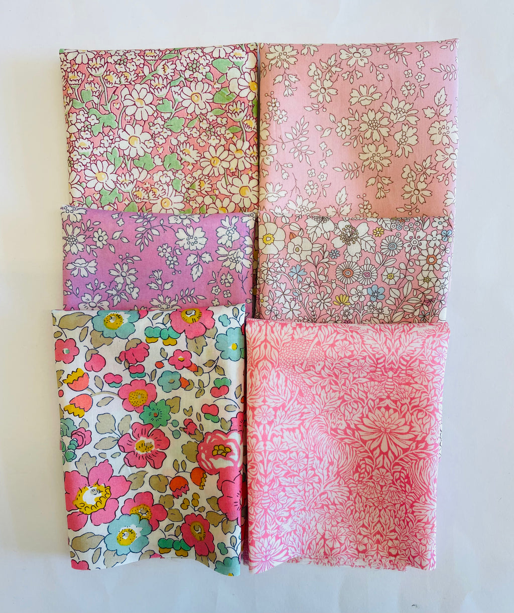 Liberty Tana Lawn Pink Blushes Fat 16ths Bundle
