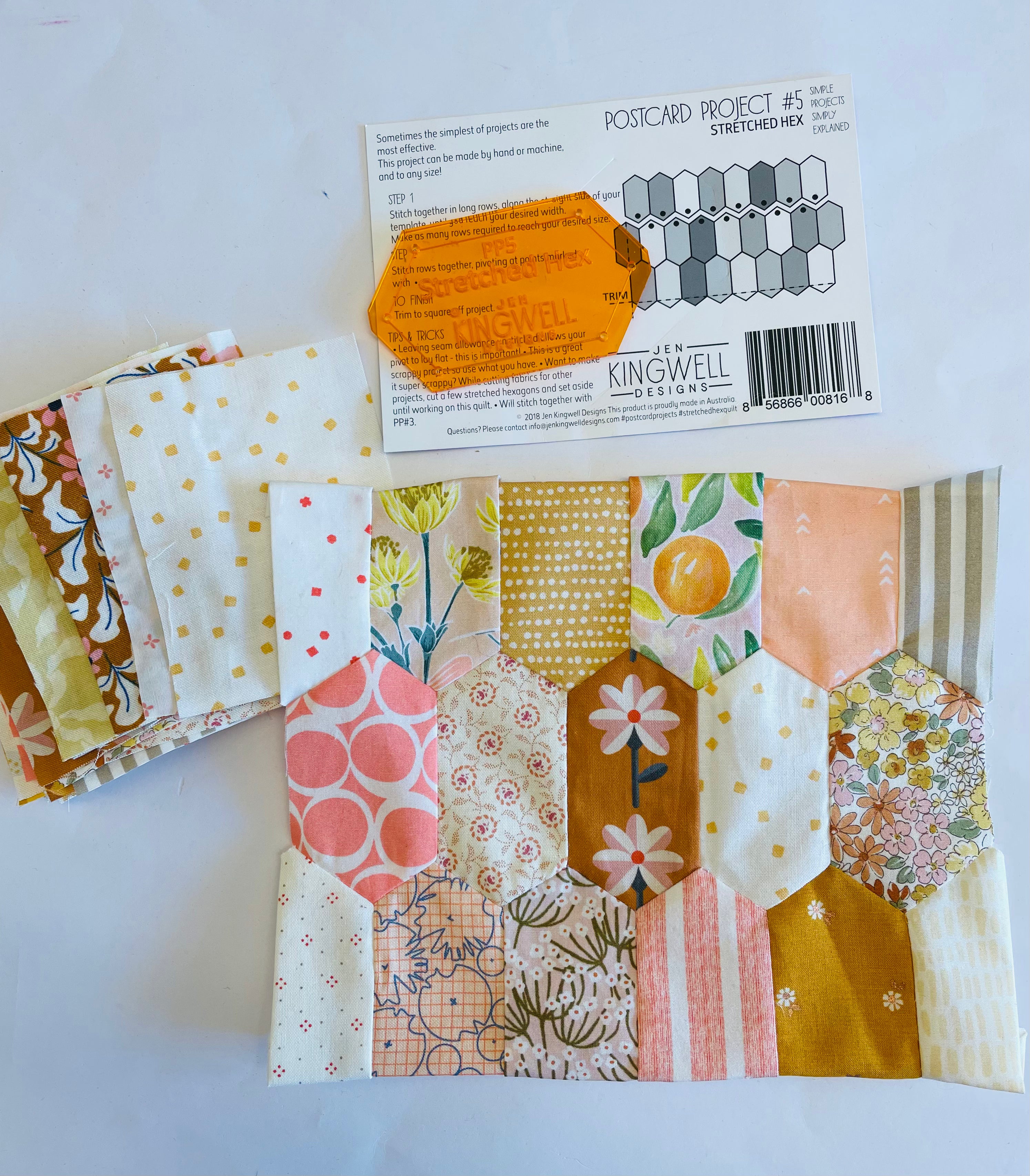 STARTER KIT/ Postcard Project Kit #5 Stretched Hex