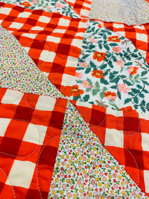 The Selvedge Society Baby Quilt: Garden Plaid