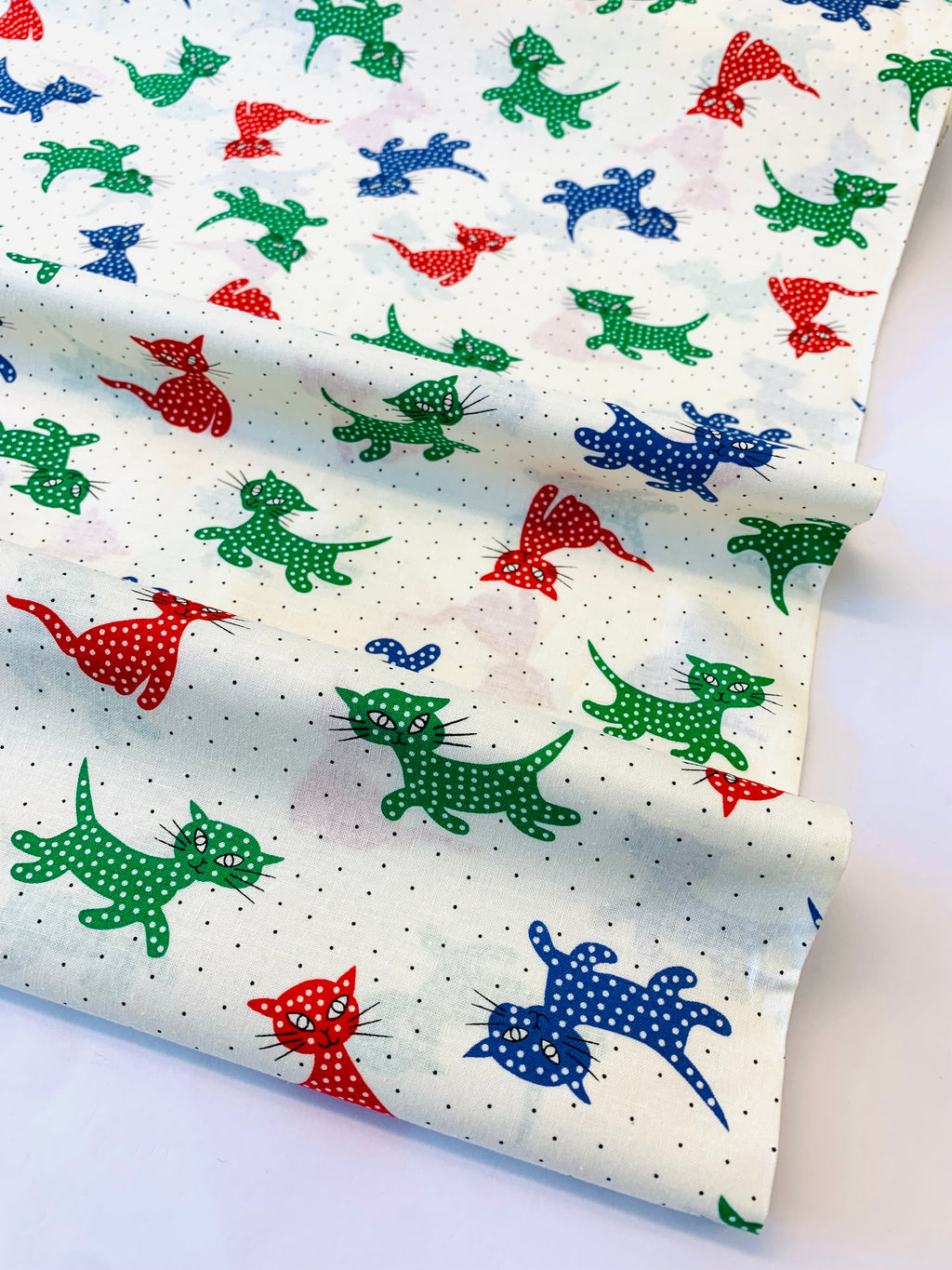 CAT PARTY/ Petit Joli Japanese cotton in Kei Fabric