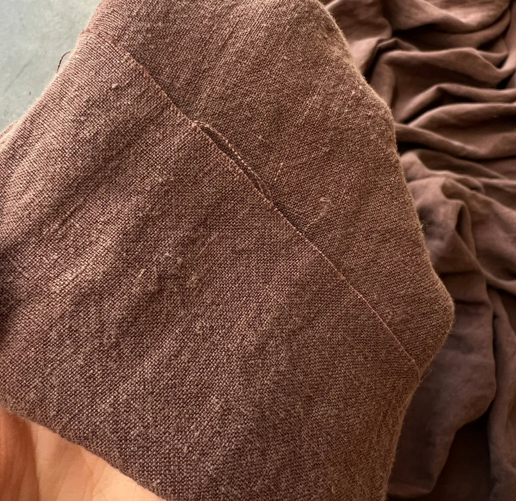 LINUM/ Heavy Weight Antique Wash Linen in Espresso m