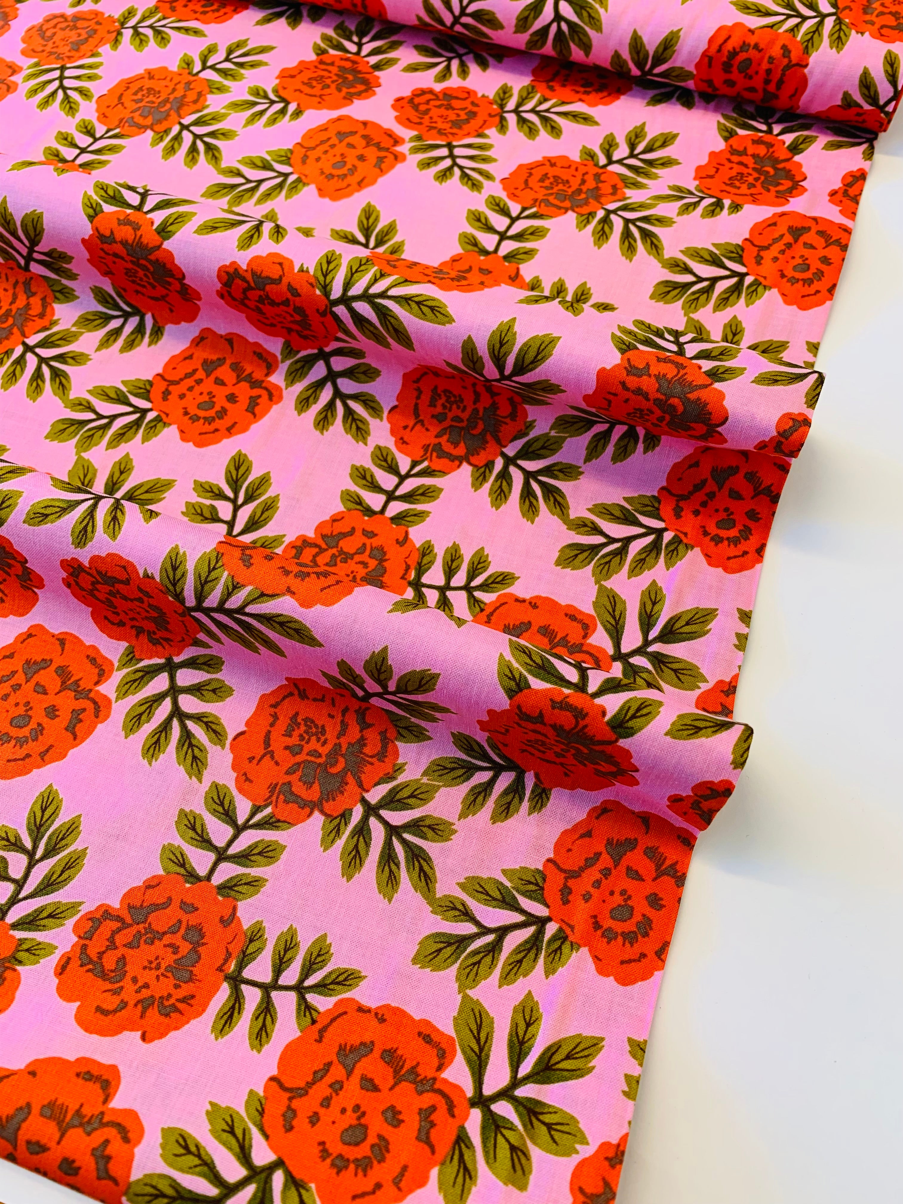 Anna Maria Textiles Yesterday/ Carnation in Vivid