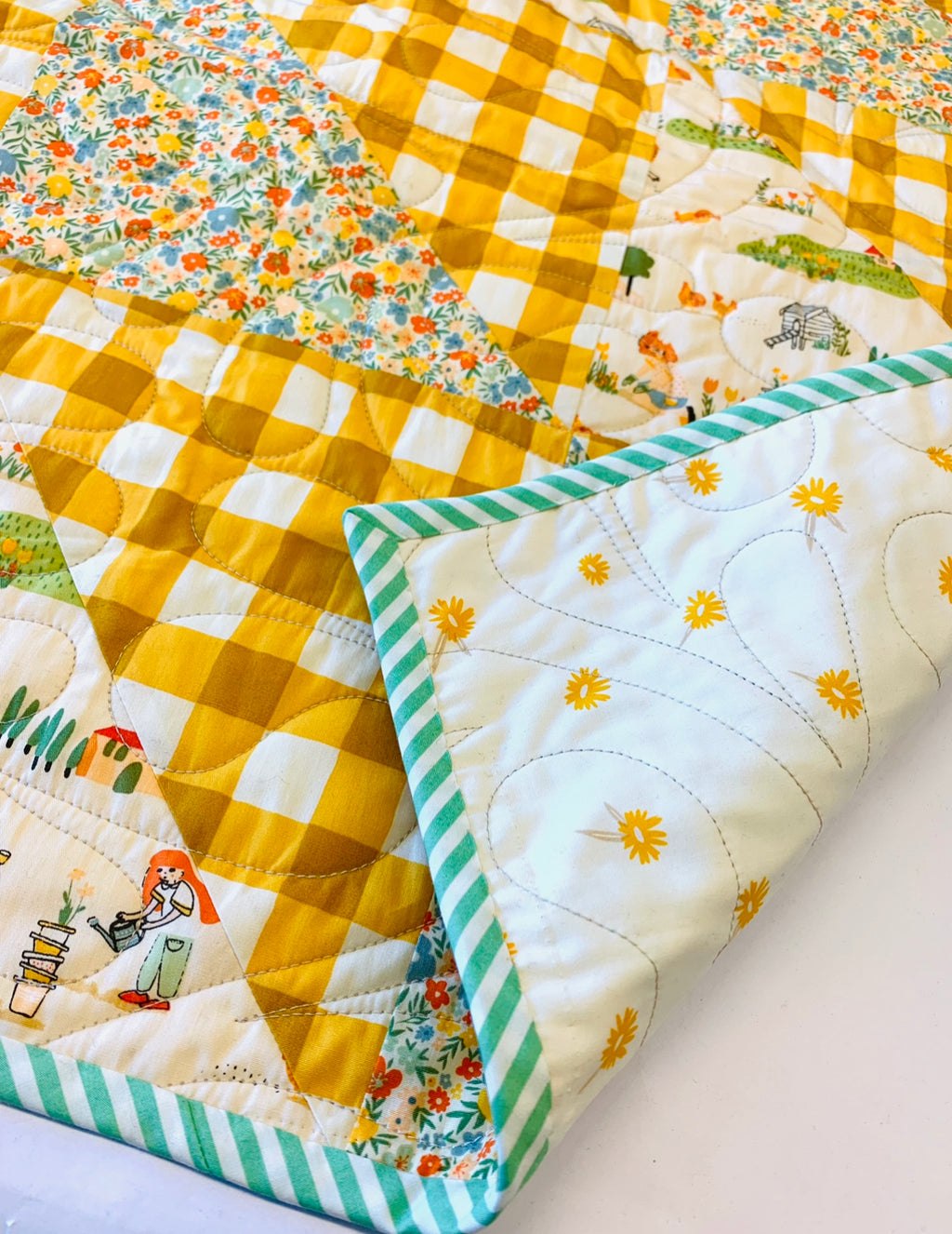 The Selvedge Society Baby Quilt: Grow & Harvest