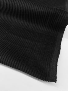 CLEVEDON: Cotton Corduroy in Black